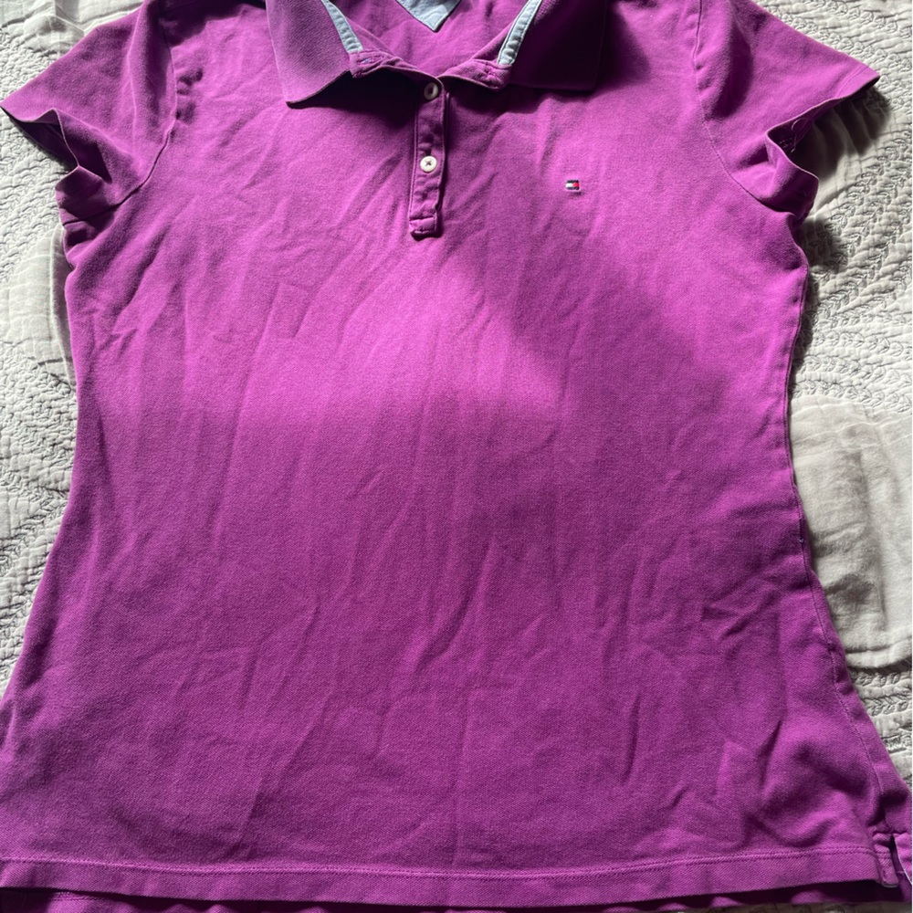 bright pink button-down elegant blouse